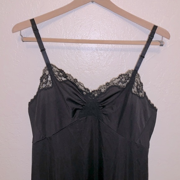 Shadowline 70’s Vintage Black Midi Slip - Picture 3 of 8